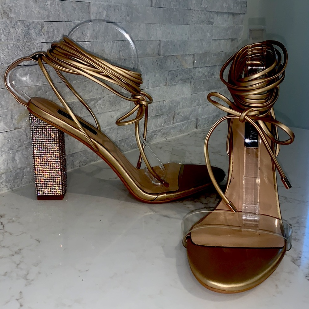 SOLD!!!   Bling “Leg - Strap” BLING Heels🔥🔥